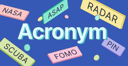 Image showing the word 'acronym' with examples