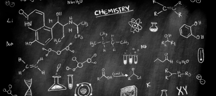 image showing symbols and formulas related to chemistry 