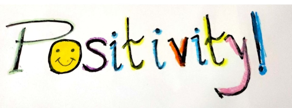 a writing that says 'Positivity'