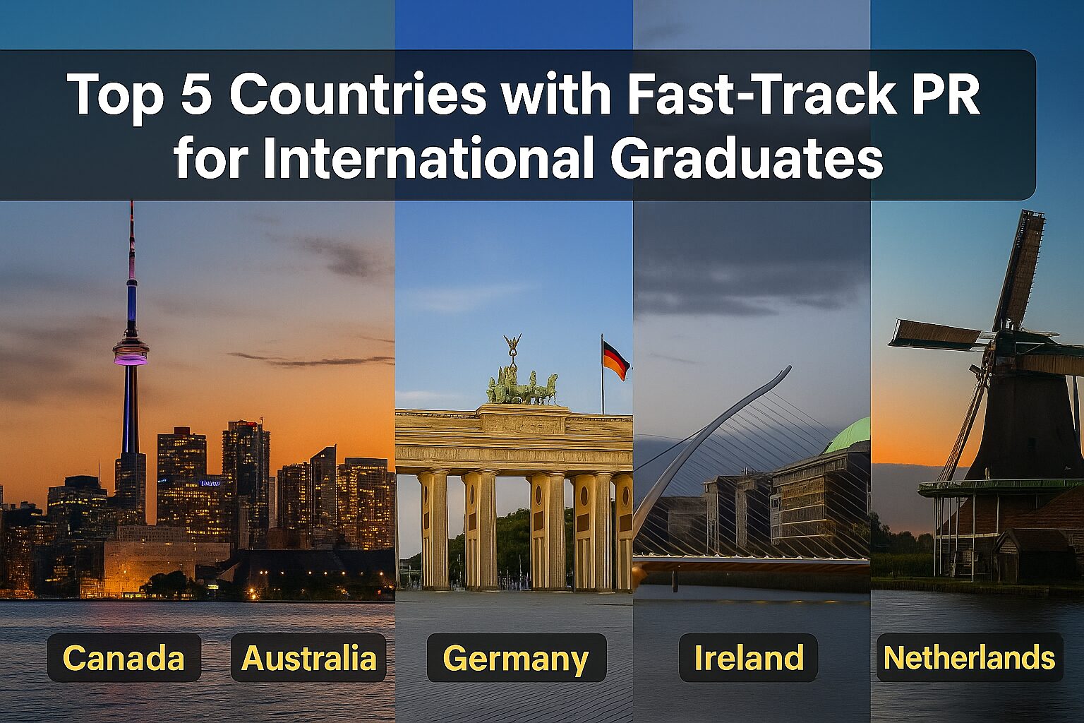 Top 5 Countries with Fast-Track PR for International Graduates