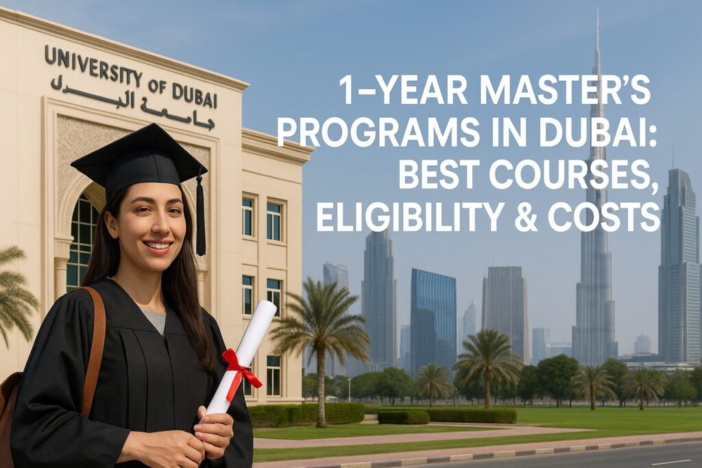 1-Year Master’s Programs in Dubai Best Courses, Eligibility & Costs