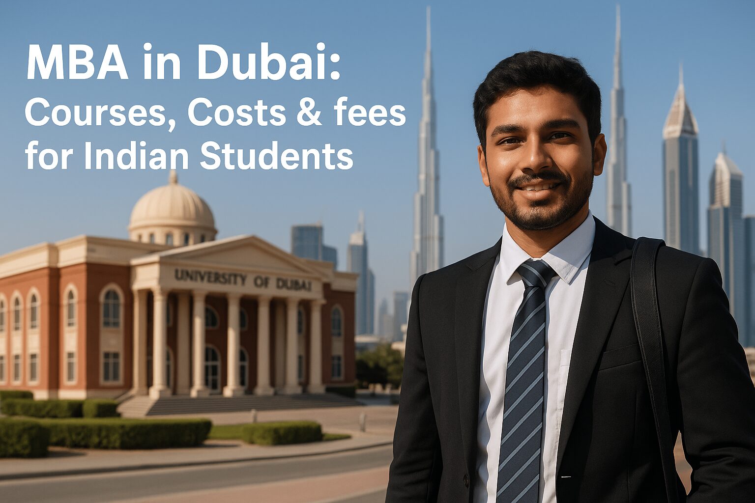 MBA in Dubai Courses, Costs &  fees for Indian students